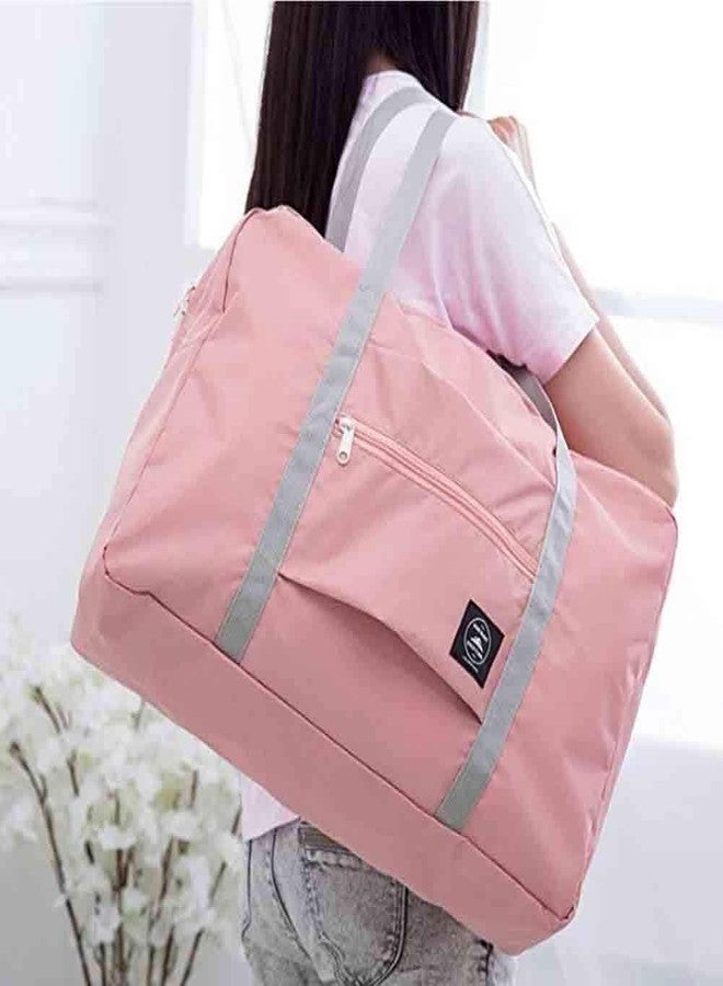 Diskary Travel Foldable Nylon Duffle Tote Bag Portable Waterproof Handbag Folding Sport Weekend Shopping Luggage Bag Gym Sports Bag for Women Girl Multicolor (Pack of-3) - Image 2